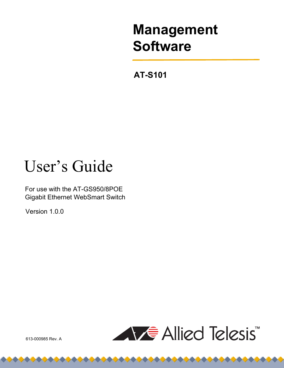 Allied Telesis AT-S101 User Manual | 238 pages