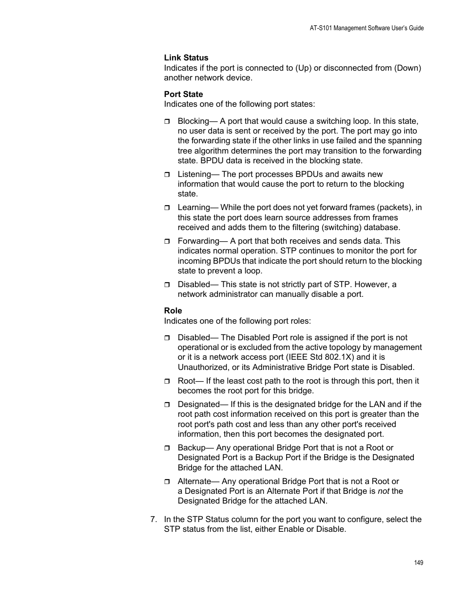 Allied Telesis AT-S101 User Manual | Page 149 / 238