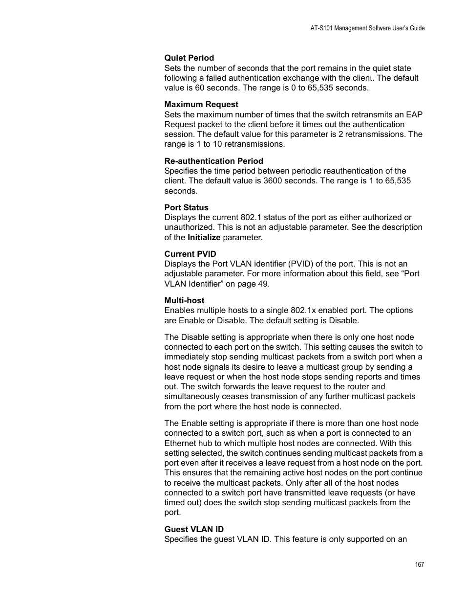 Allied Telesis AT-S101 User Manual | Page 167 / 238