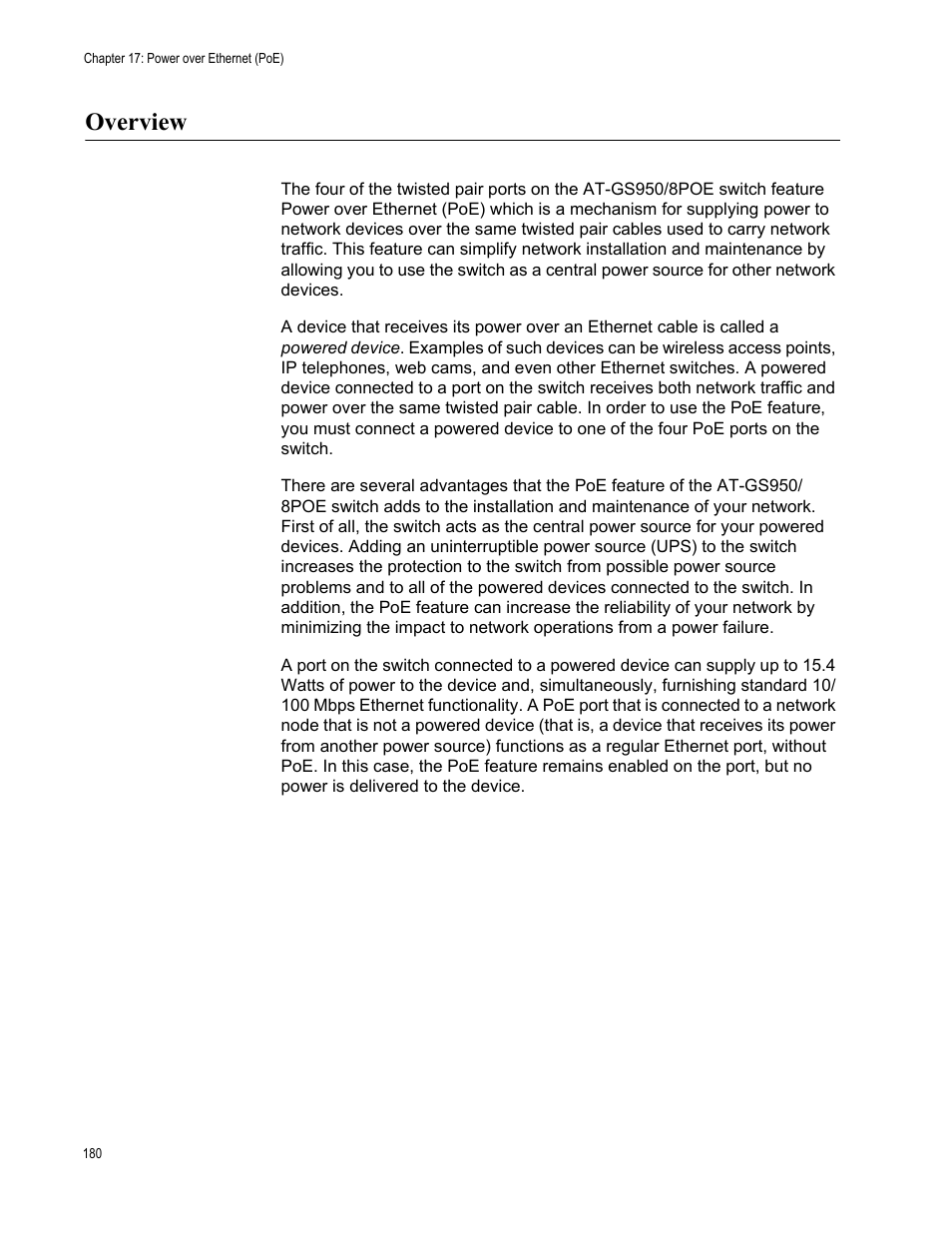 Overview | Allied Telesis AT-S101 User Manual | Page 180 / 238