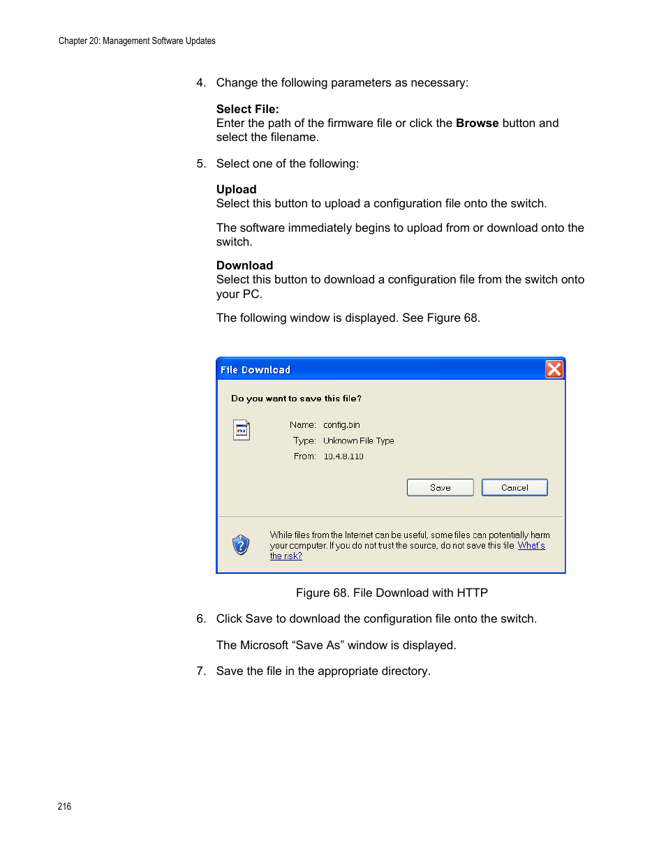 Figure 68: file download with http | Allied Telesis AT-S101 User Manual | Page 216 / 238