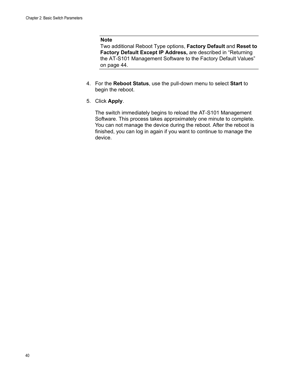 Allied Telesis AT-S101 User Manual | Page 40 / 238