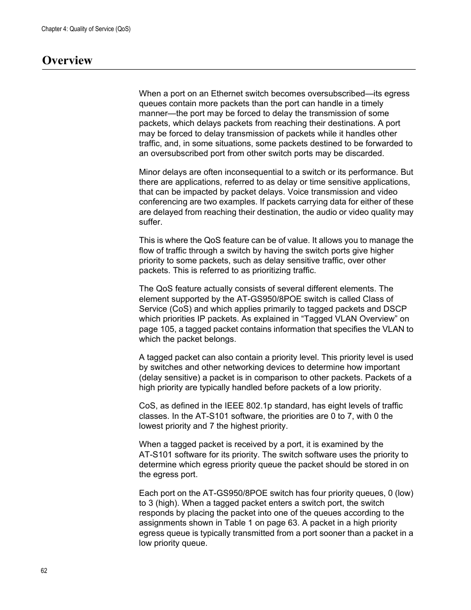 Overview | Allied Telesis AT-S101 User Manual | Page 62 / 238