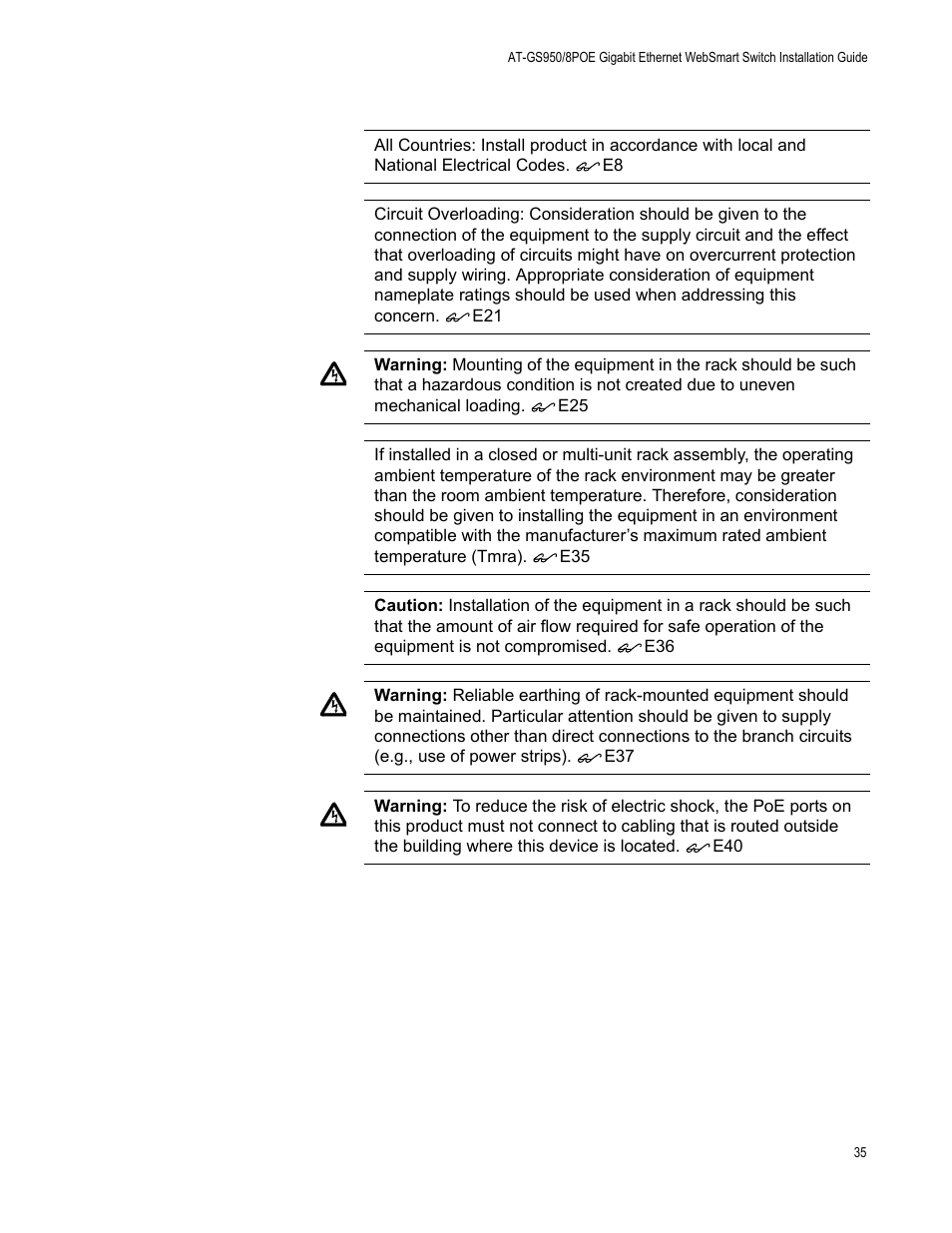 Allied Telesis AT-GS950/8POE User Manual | Page 35 / 68