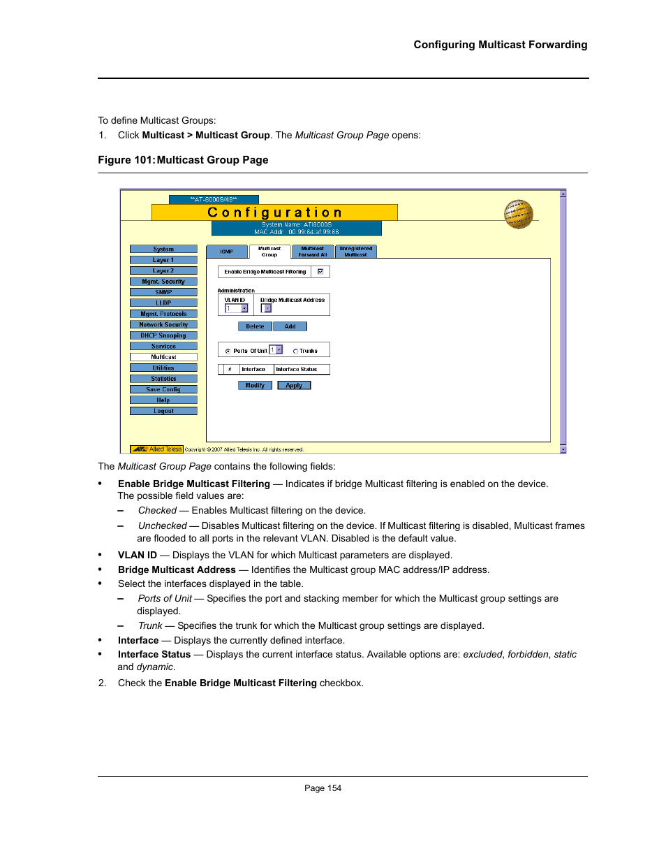 Allied Telesis AT-S94 User Manual | Page 154 / 250