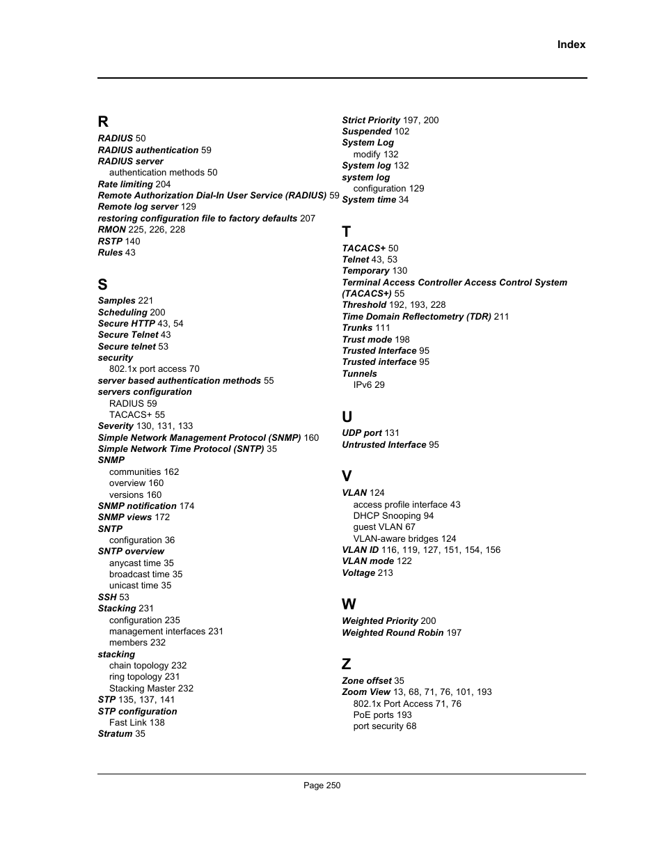 Allied Telesis AT-S94 User Manual | Page 250 / 250