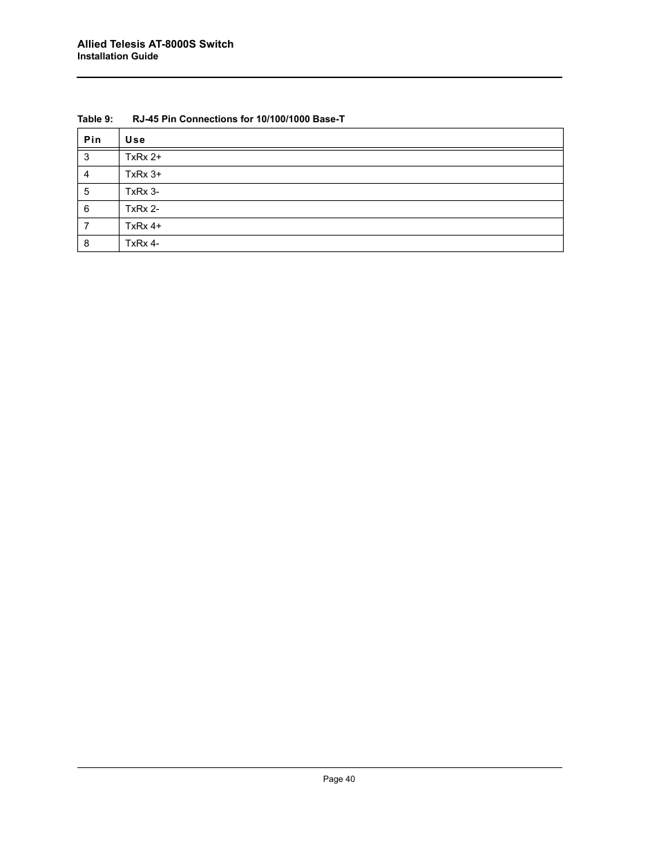Allied Telesis AT-8000S User Manual | Page 40 / 48