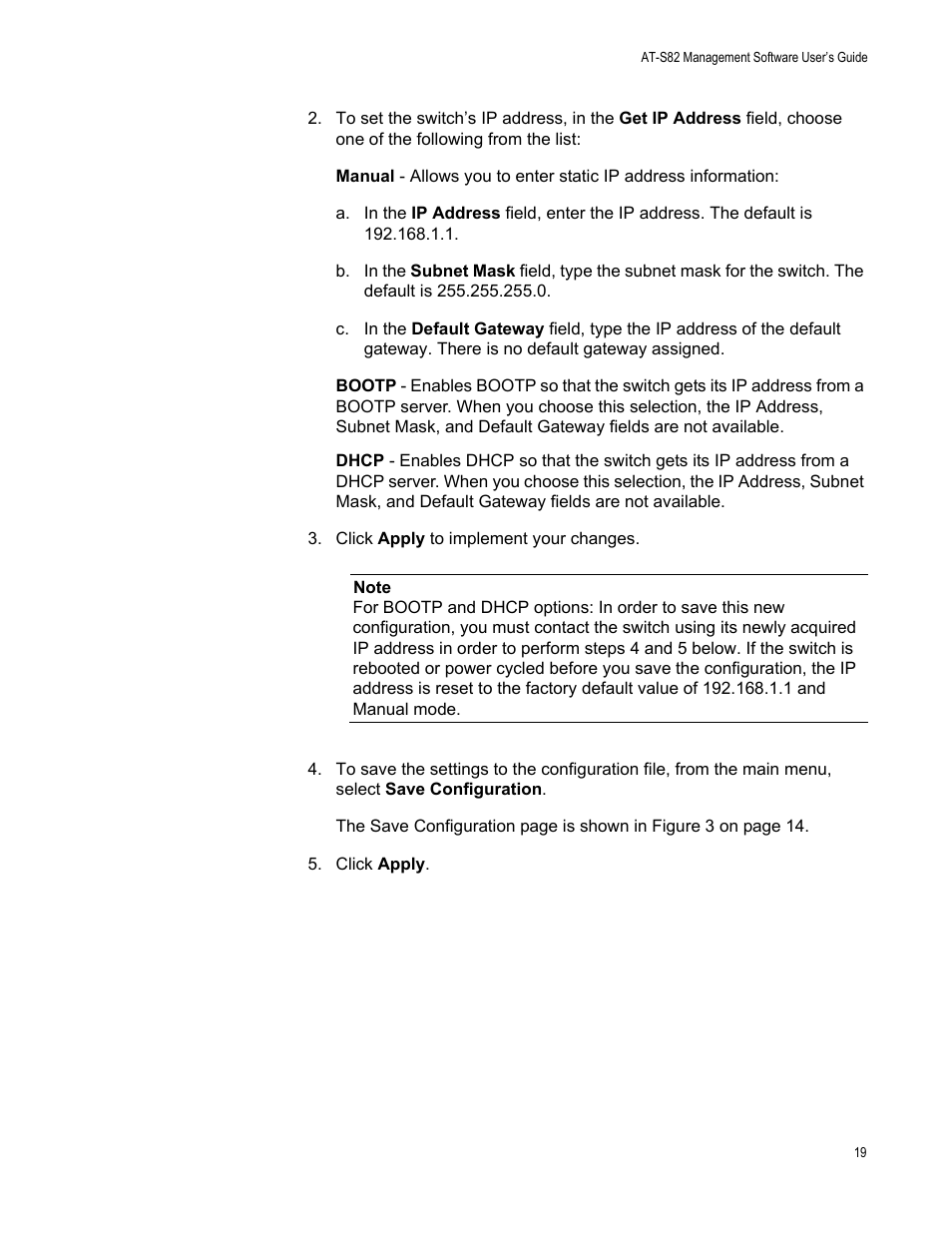 Allied Telesis AT-S82 User Manual | Page 19 / 76