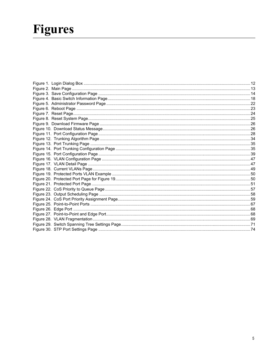Figures | Allied Telesis AT-S82 User Manual | Page 5 / 76
