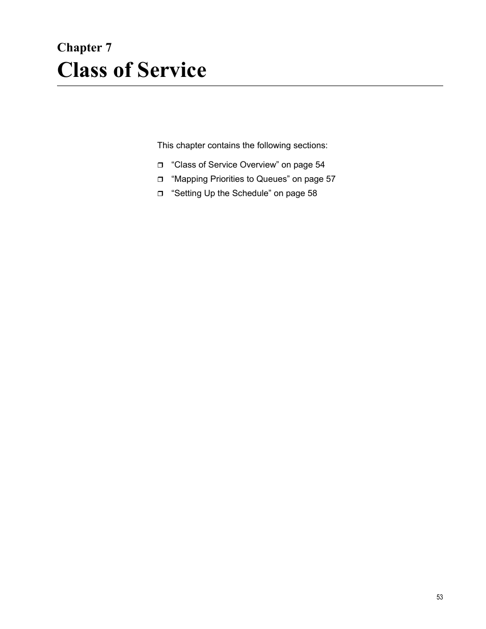 Chapter 7, Class of service, R 7: class of service | Allied Telesis AT-S82 User Manual | Page 53 / 76