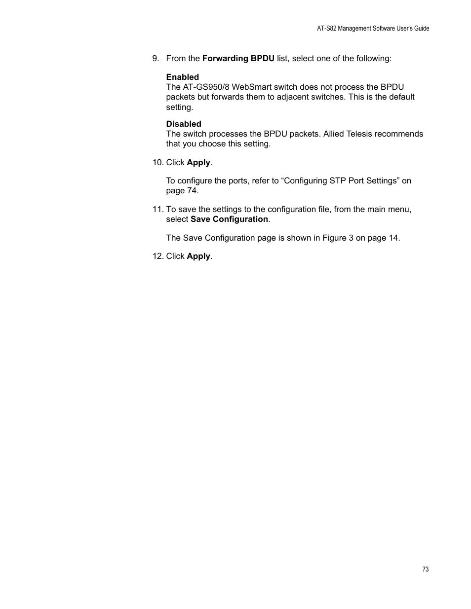 Allied Telesis AT-S82 User Manual | Page 73 / 76