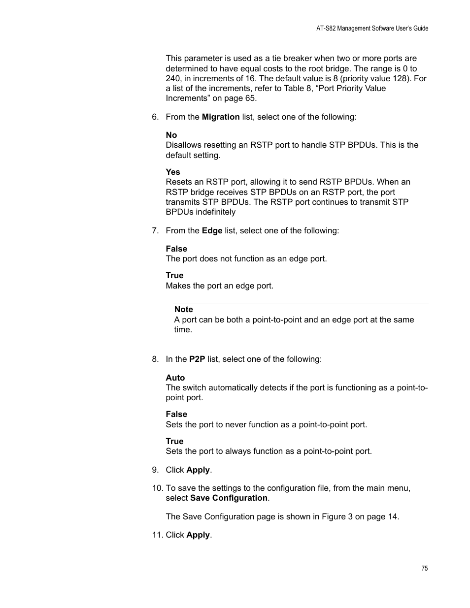 Allied Telesis AT-S82 User Manual | Page 75 / 76