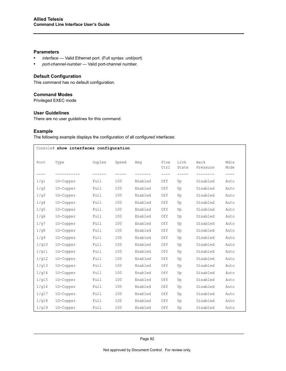 Allied Telesis AT-S95 CLI User Manual | Page 104 / 348