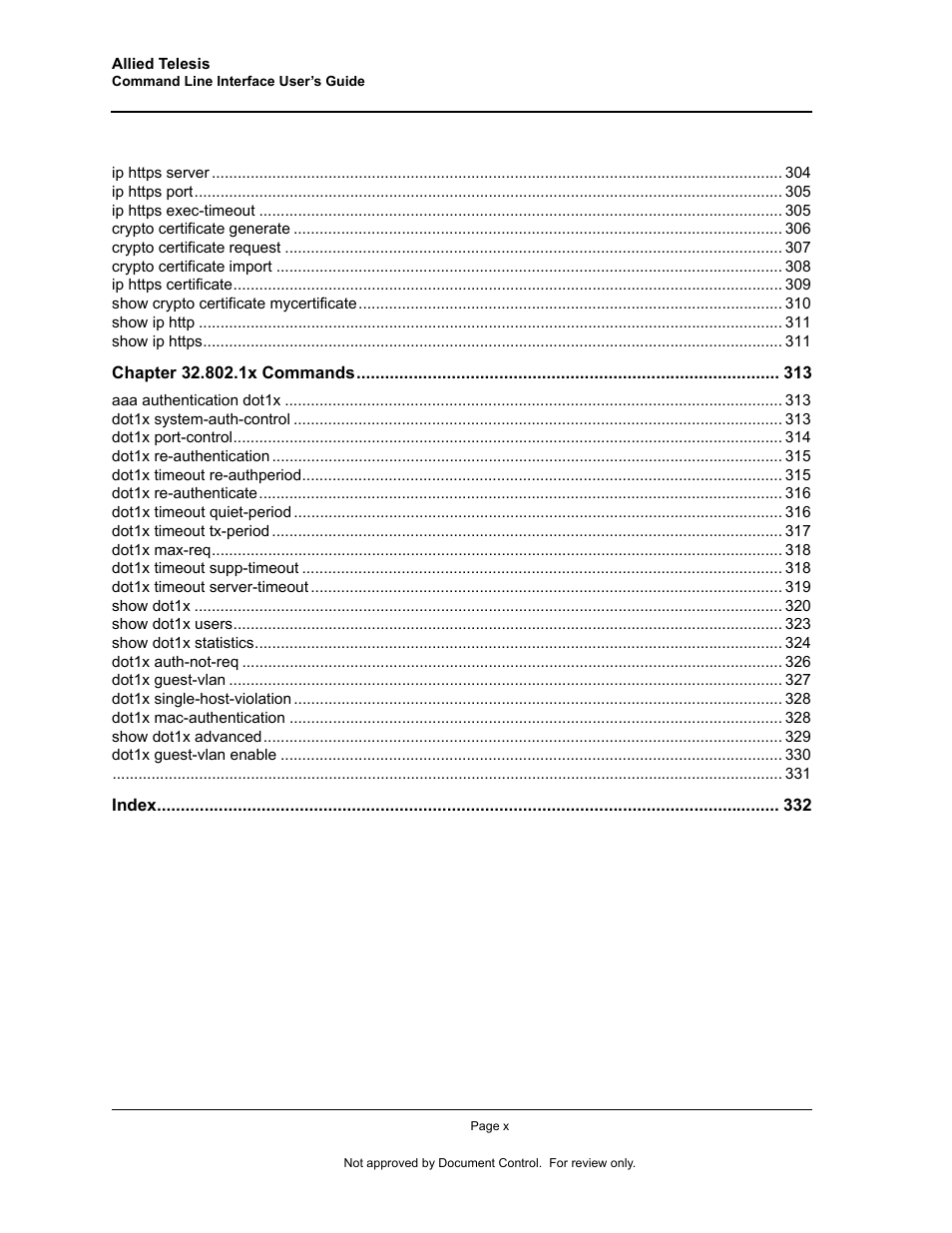 Allied Telesis AT-S95 CLI User Manual | Page 12 / 348