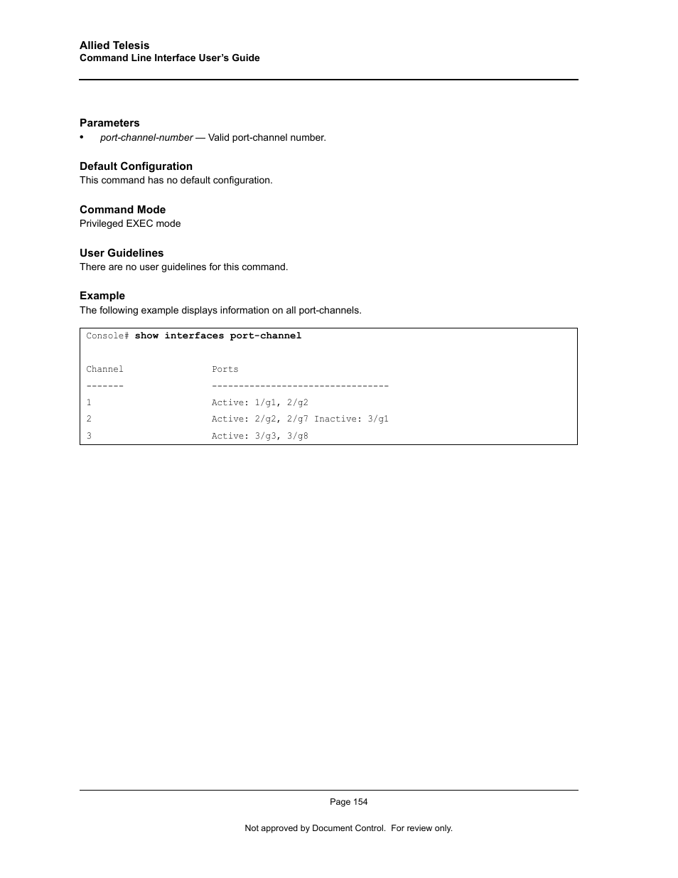 Allied Telesis AT-S95 CLI User Manual | Page 166 / 348