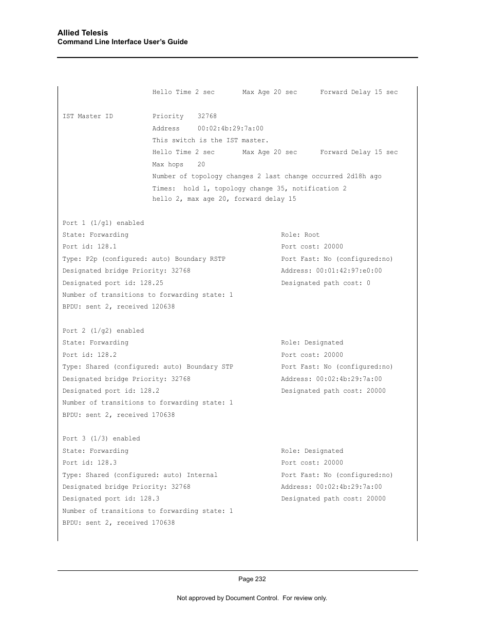 Allied Telesis AT-S95 CLI User Manual | Page 244 / 348