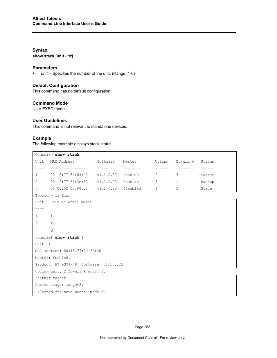 Allied Telesis AT-S95 CLI User Manual | Page 280 / 348