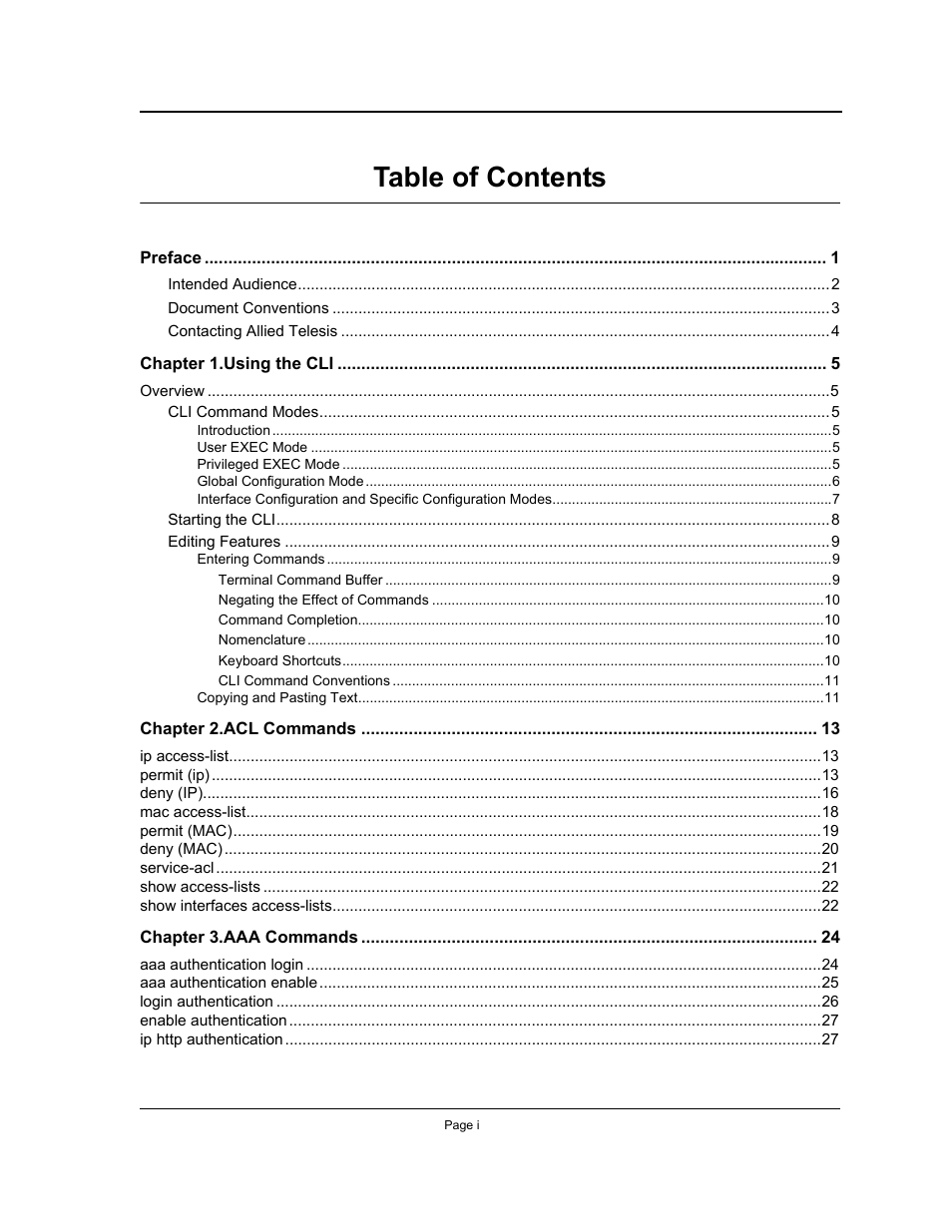Allied Telesis AT-S95 CLI User Manual | Page 3 / 348
