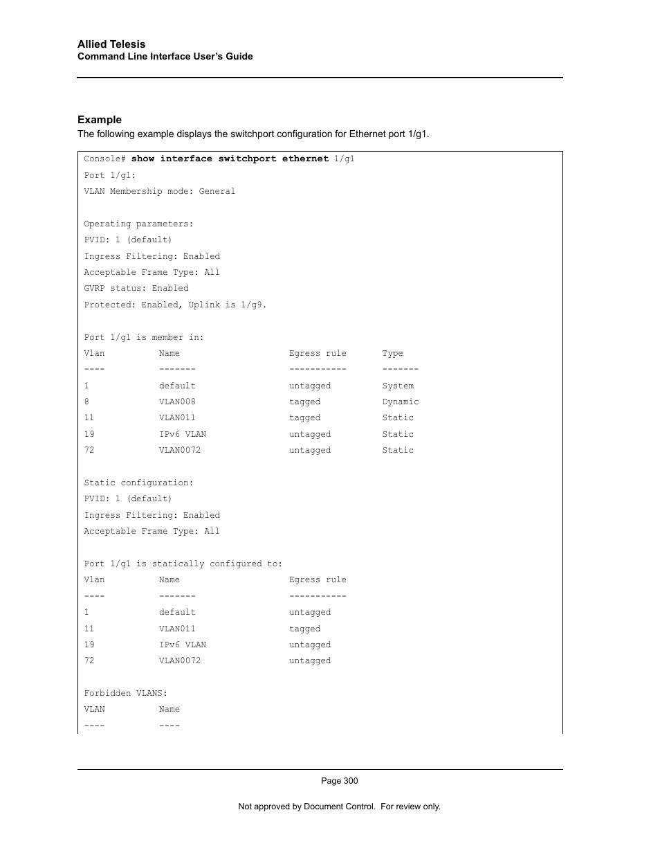Allied Telesis AT-S95 CLI User Manual | Page 312 / 348