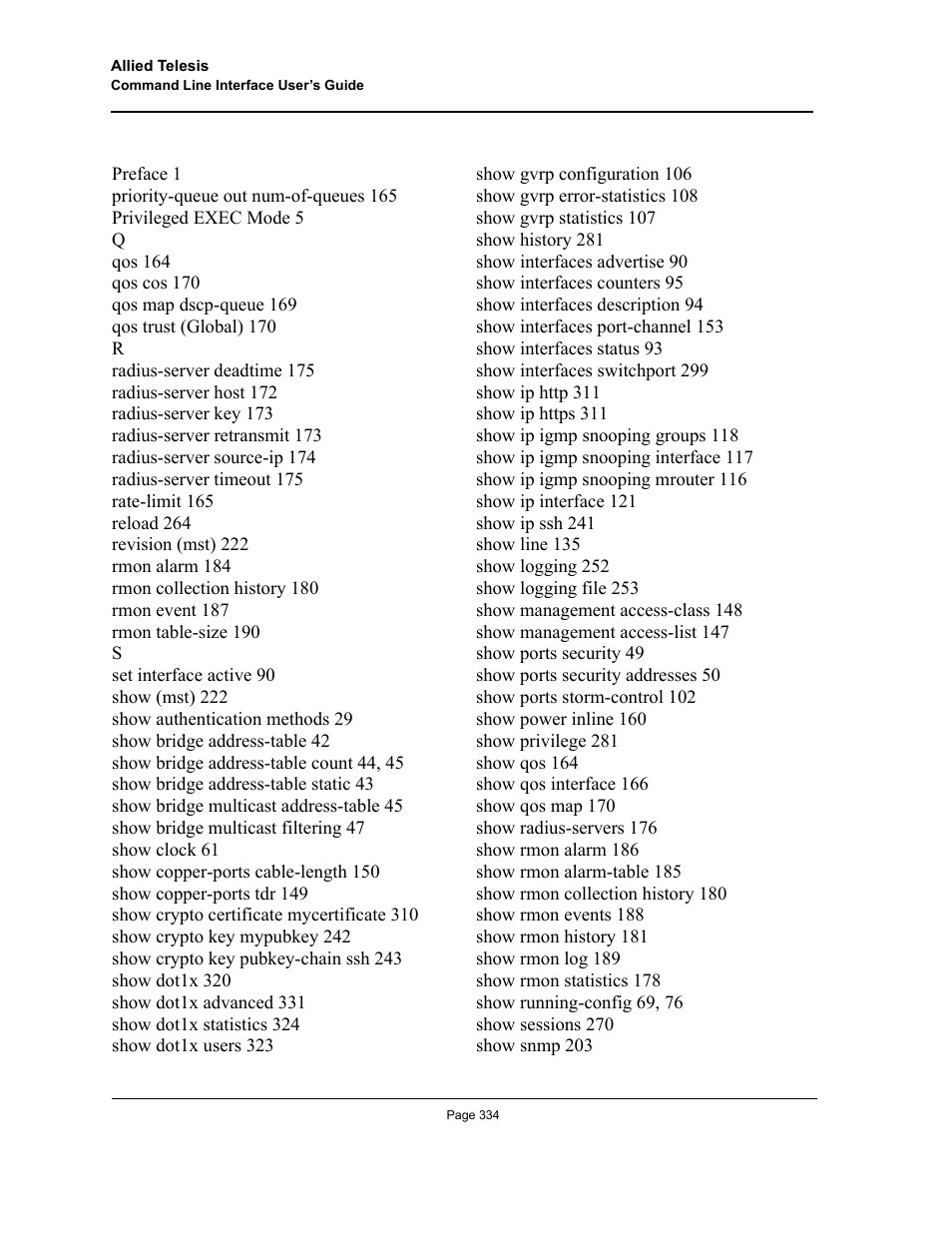 Allied Telesis AT-S95 CLI User Manual | Page 346 / 348