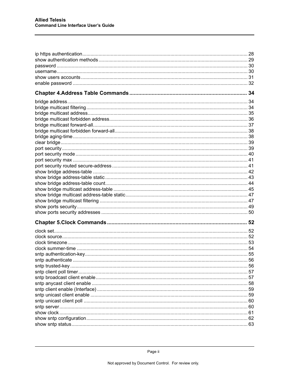 Allied Telesis AT-S95 CLI User Manual | Page 4 / 348