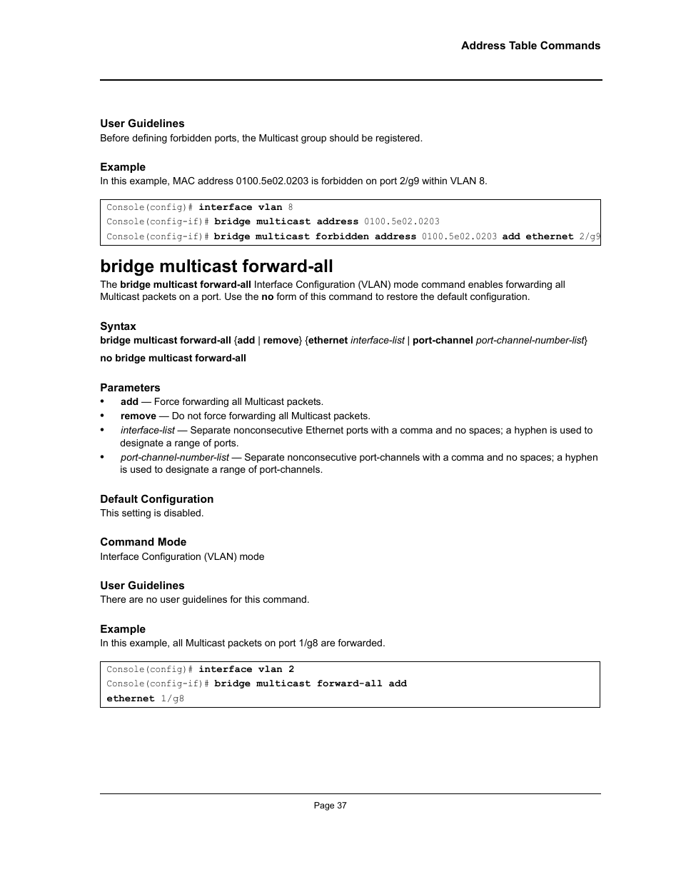 Bridge multicast forward-all | Allied Telesis AT-S95 CLI User Manual | Page 49 / 348