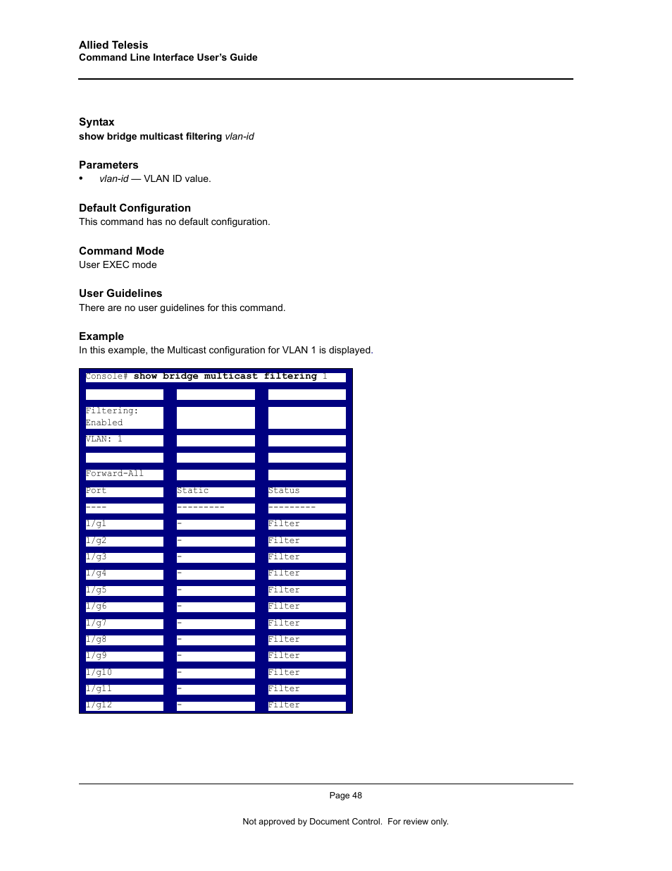 Allied Telesis AT-S95 CLI User Manual | Page 60 / 348