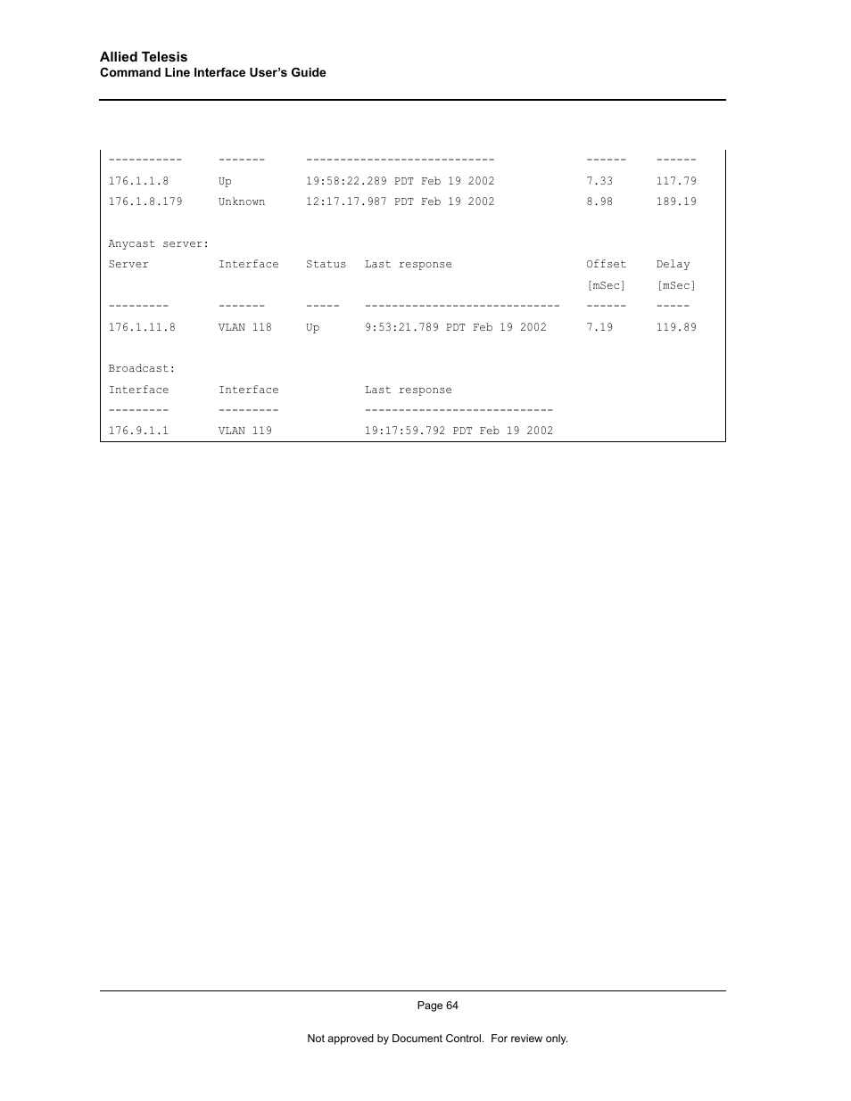 Allied Telesis AT-S95 CLI User Manual | Page 76 / 348
