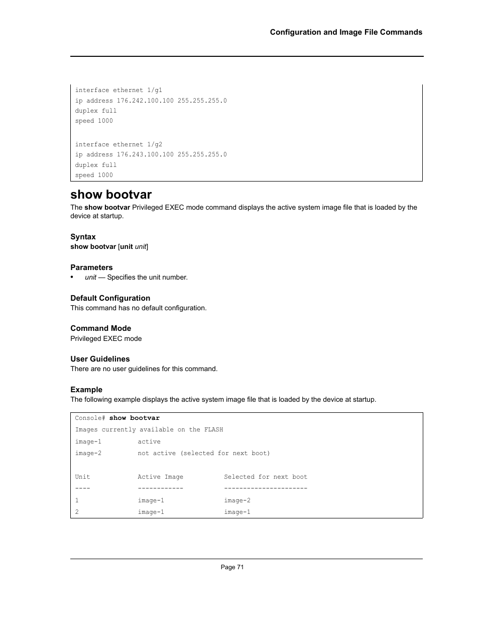 Show bootvar | Allied Telesis AT-S95 CLI User Manual | Page 83 / 348