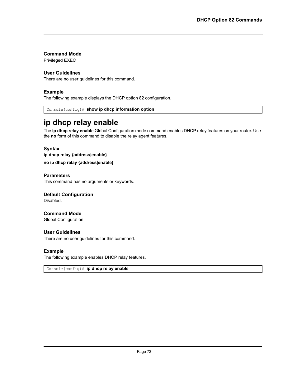 Ip dhcp relay enable | Allied Telesis AT-S95 CLI User Manual | Page 85 / 348