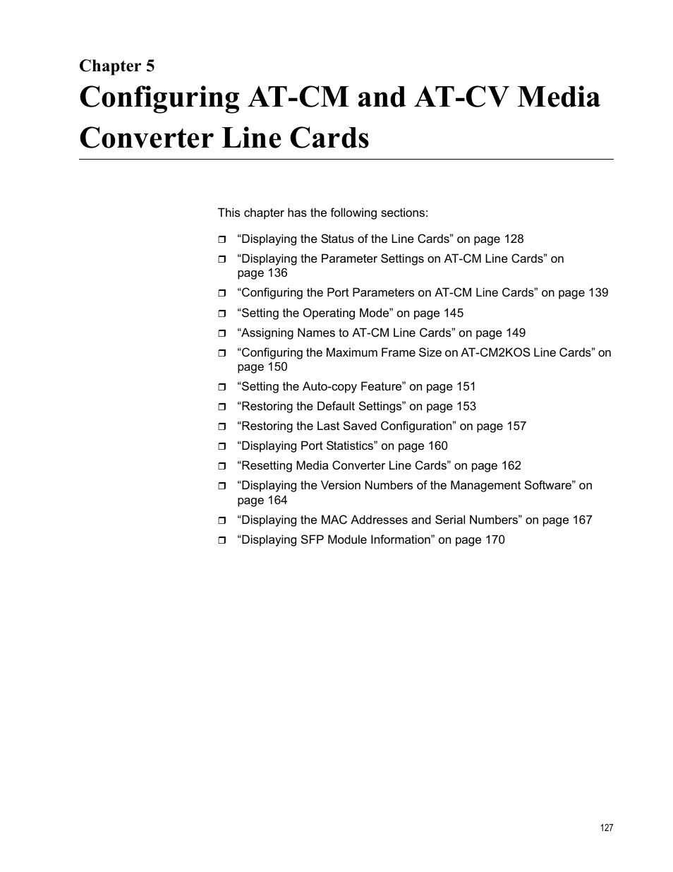 Chapter 5 | Allied Telesis AT-S99 User Manual | Page 127 / 320