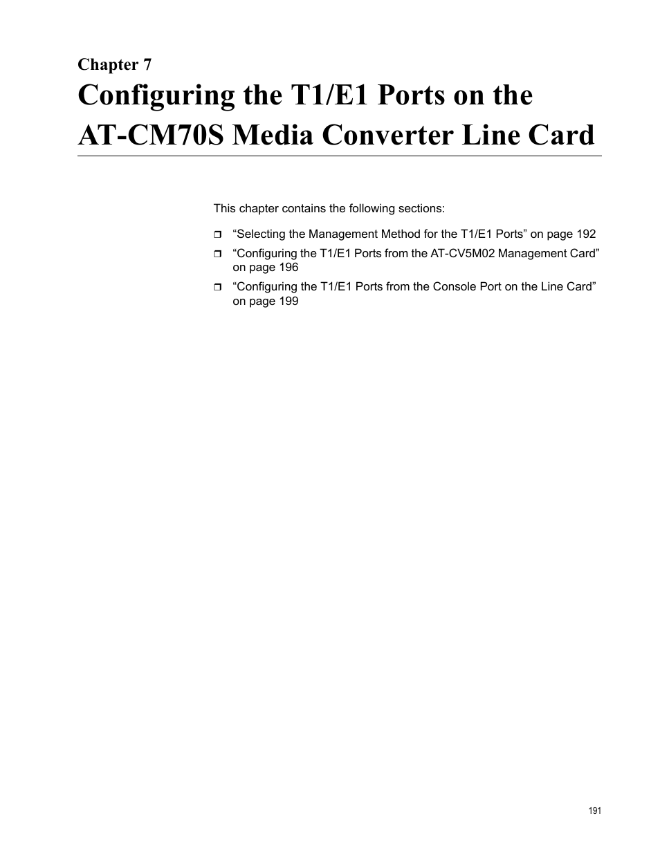 Chapter 7 | Allied Telesis AT-S99 User Manual | Page 191 / 320
