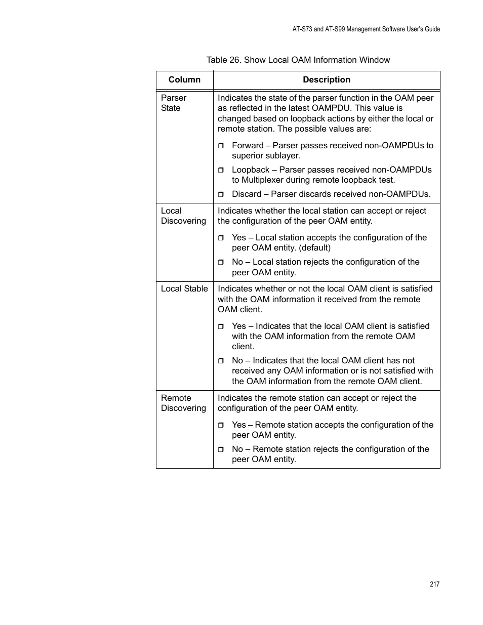 Allied Telesis AT-S99 User Manual | Page 217 / 320