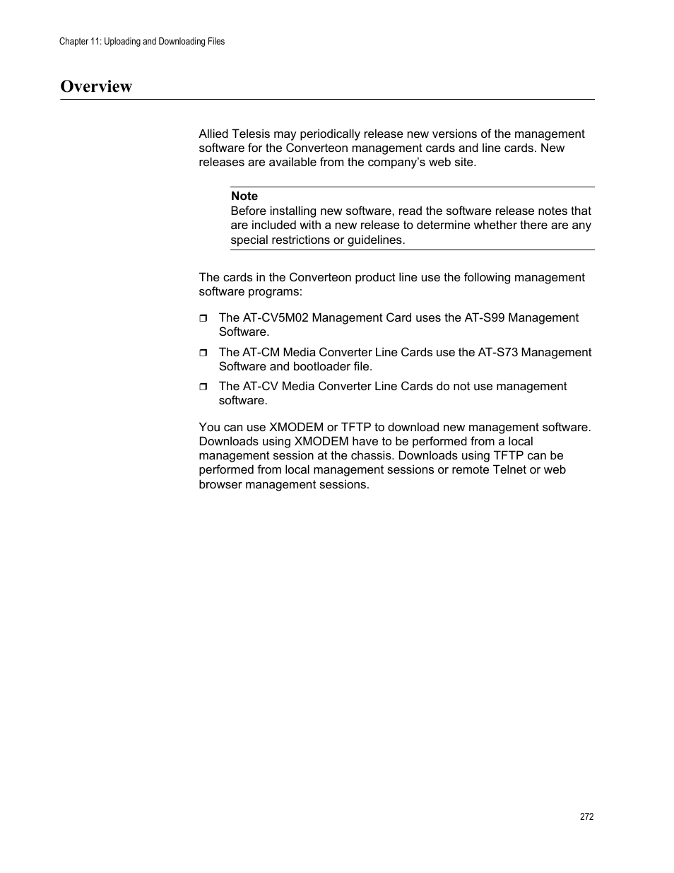 Overview | Allied Telesis AT-S99 User Manual | Page 272 / 320