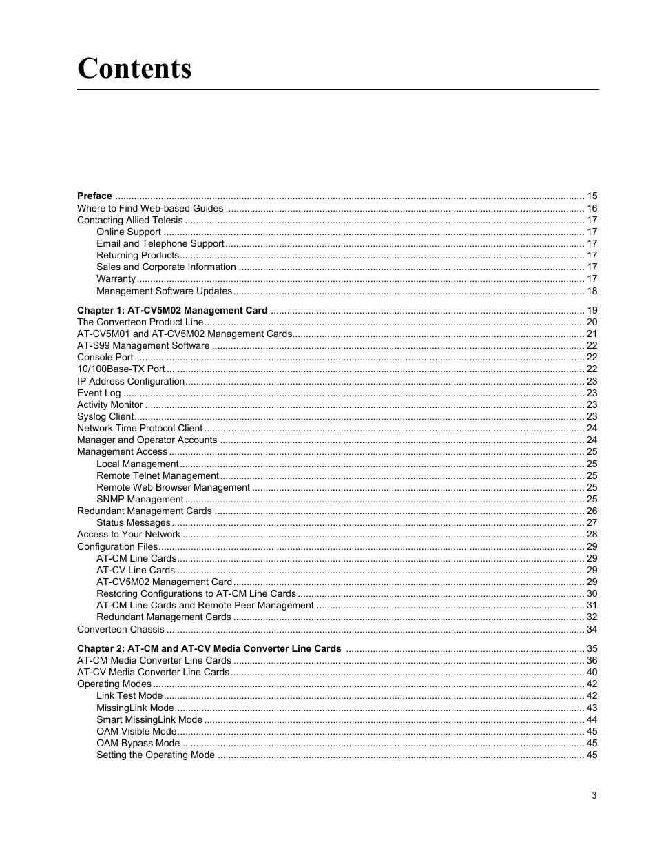 Allied Telesis AT-S99 User Manual | Page 3 / 320