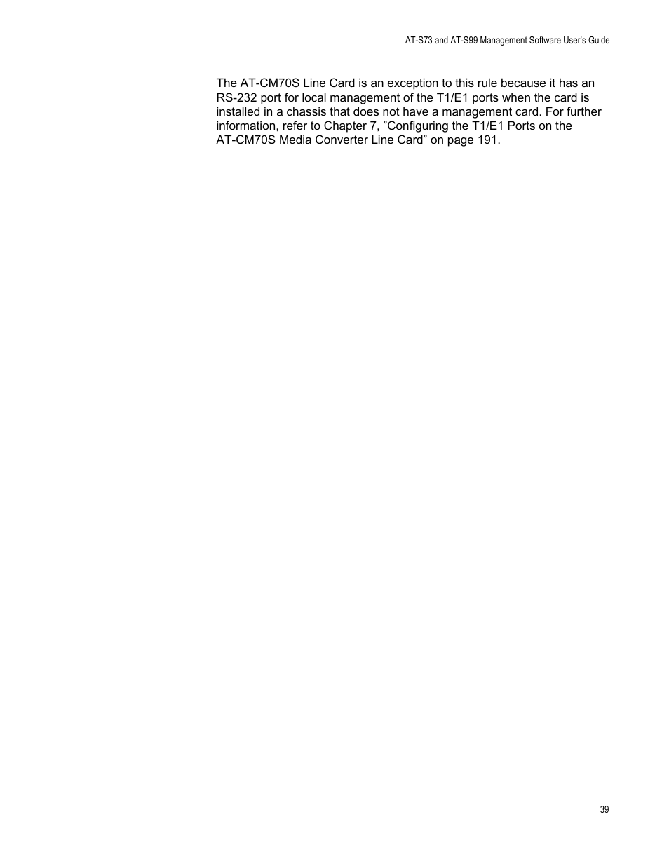 Allied Telesis AT-S99 User Manual | Page 39 / 320