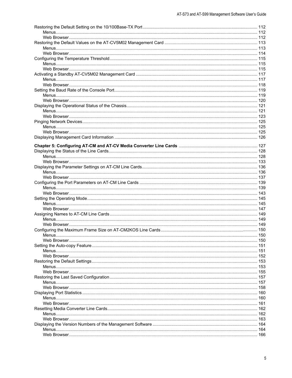Allied Telesis AT-S99 User Manual | Page 5 / 320