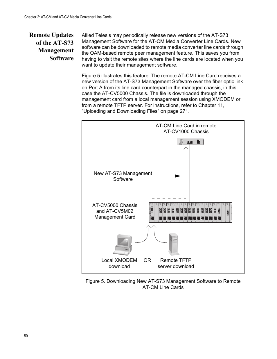 Remote updates of the at-s73 management software | Allied Telesis AT-S99 User Manual | Page 50 / 320