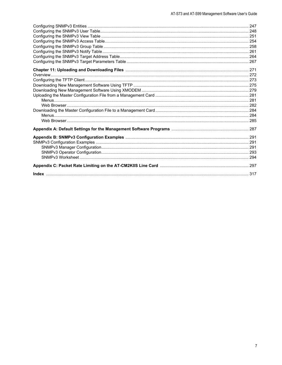 Allied Telesis AT-S99 User Manual | Page 7 / 320