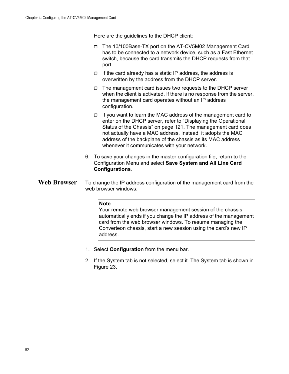 Web browser | Allied Telesis AT-S99 User Manual | Page 82 / 320