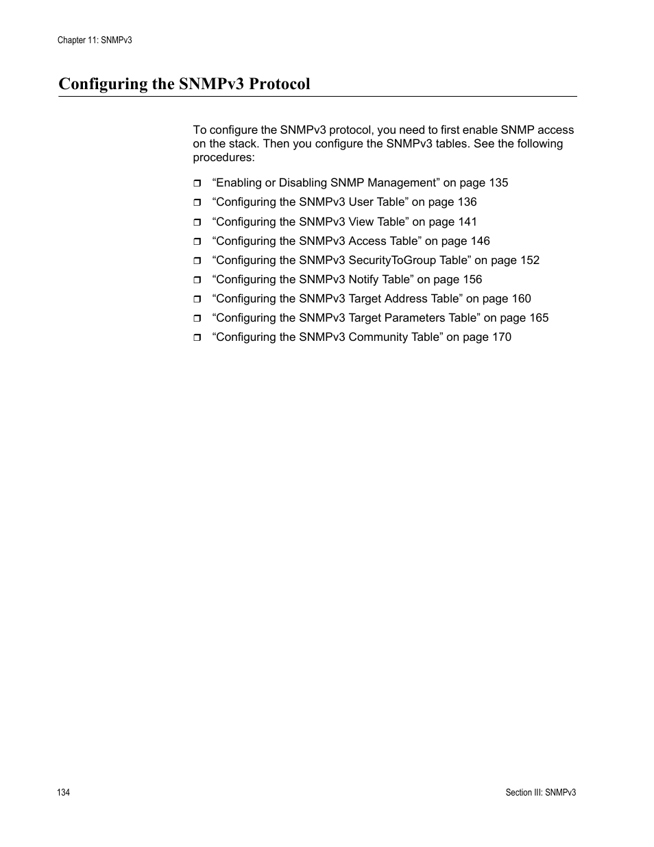 Configuring the snmpv3 protocol | Allied Telesis AT-S63 User Manual | Page 134 / 246