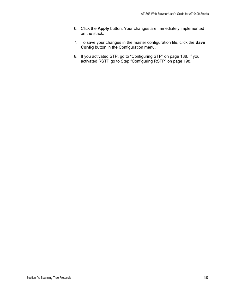 Allied Telesis AT-S63 User Manual | Page 187 / 246