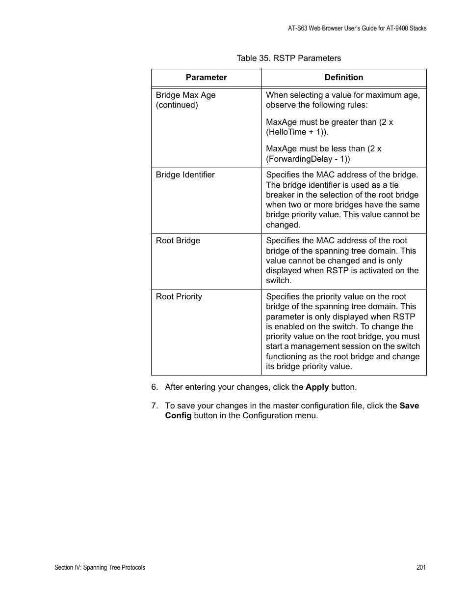 Allied Telesis AT-S63 User Manual | Page 201 / 246