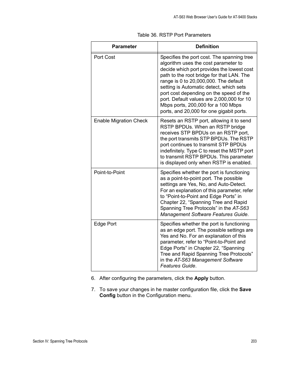 Allied Telesis AT-S63 User Manual | Page 203 / 246