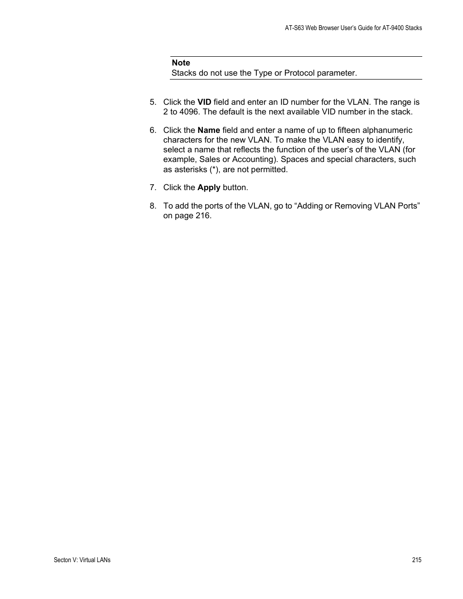 Allied Telesis AT-S63 User Manual | Page 215 / 246