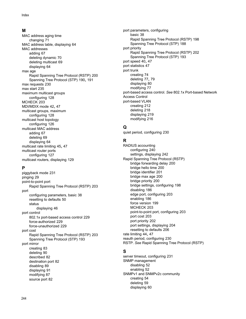 Allied Telesis AT-S63 User Manual | Page 244 / 246