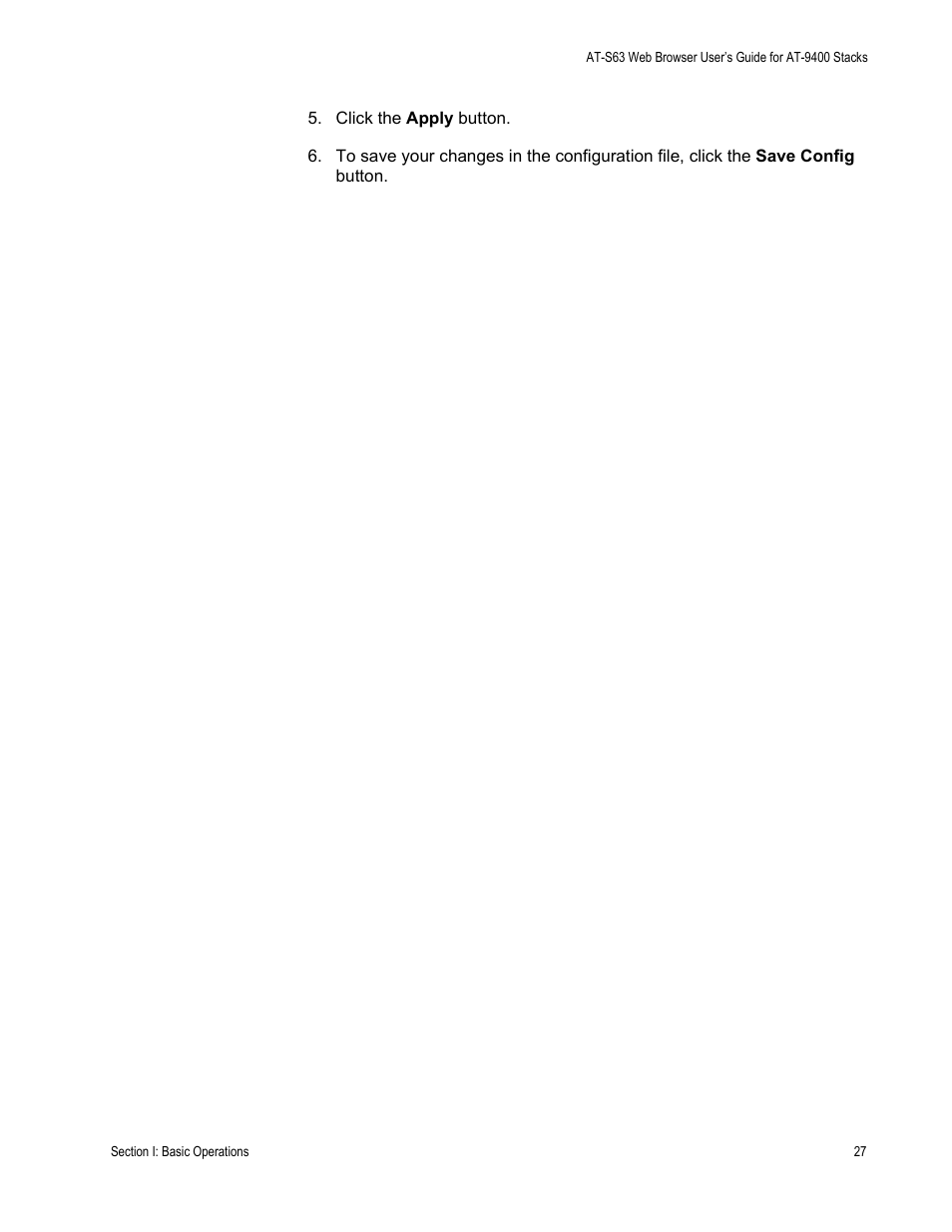 Allied Telesis AT-S63 User Manual | Page 27 / 246