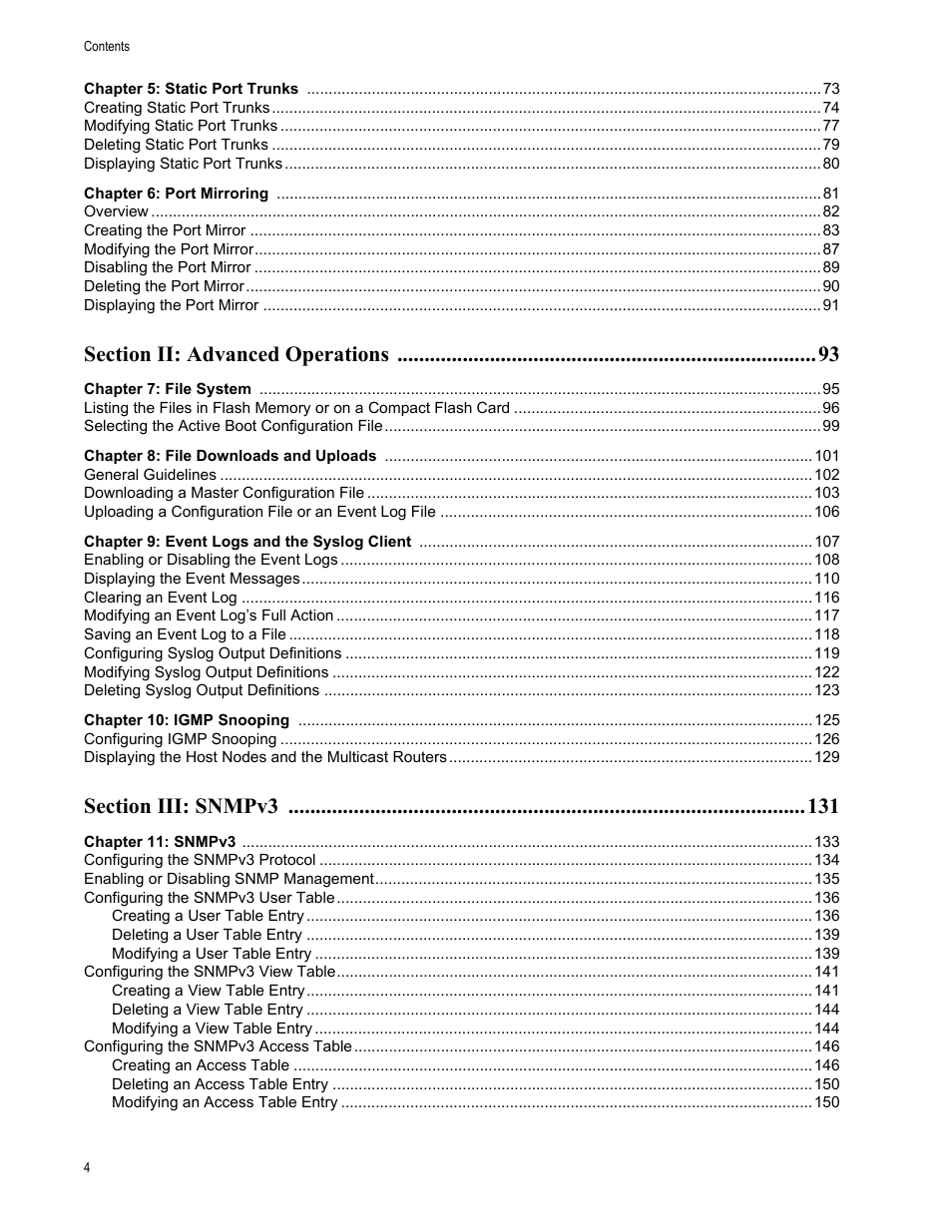 Allied Telesis AT-S63 User Manual | Page 4 / 246