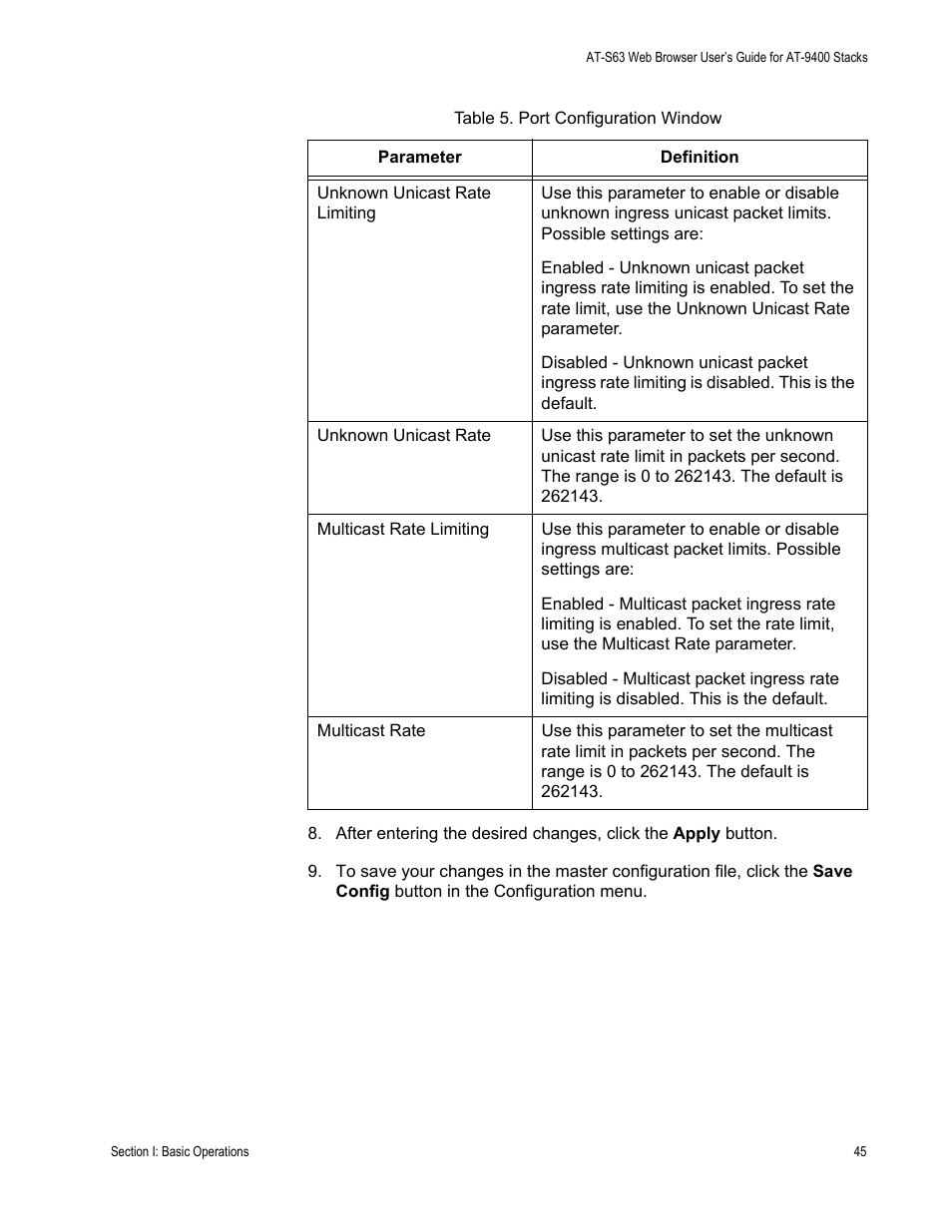 Allied Telesis AT-S63 User Manual | Page 45 / 246