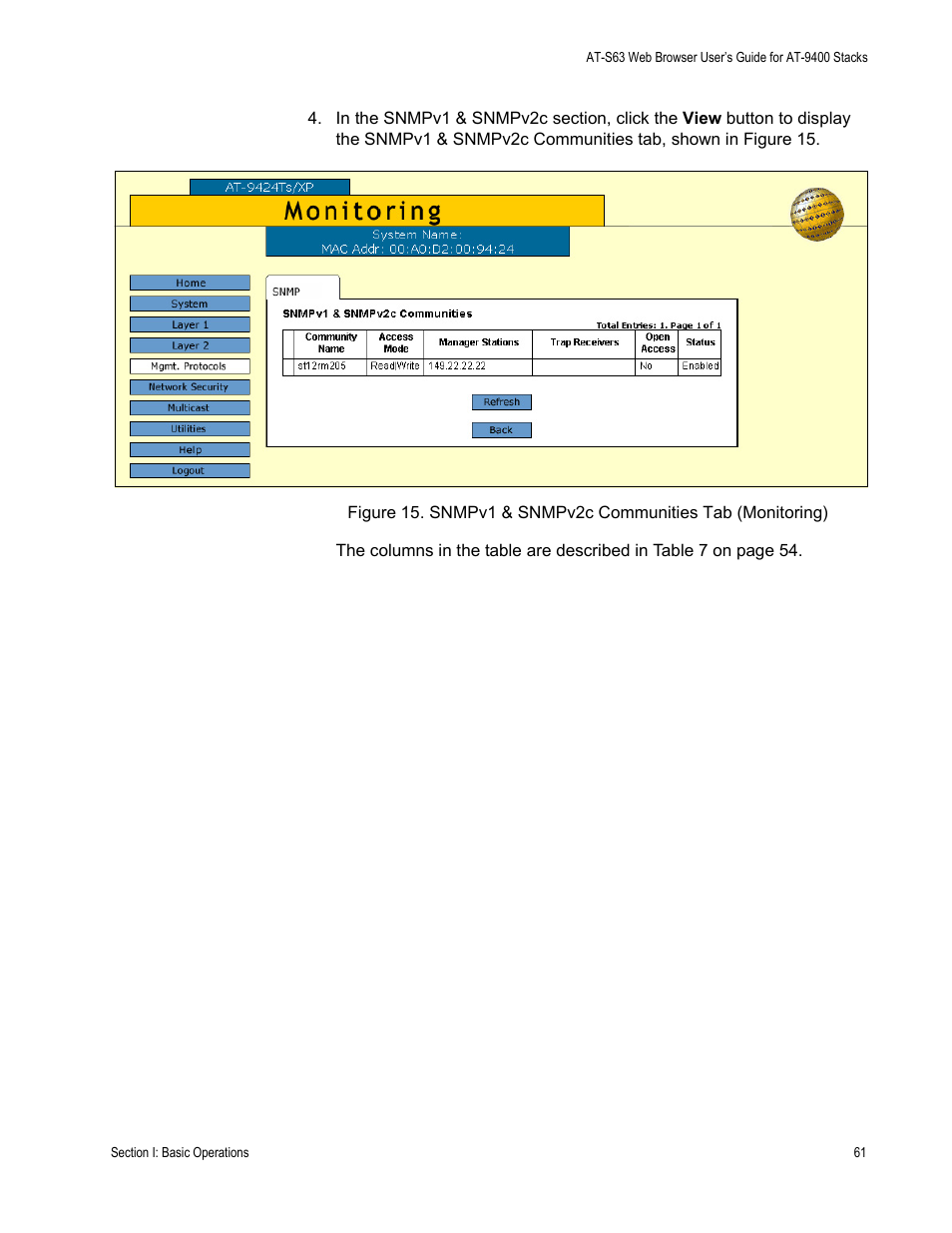 Allied Telesis AT-S63 User Manual | Page 61 / 246